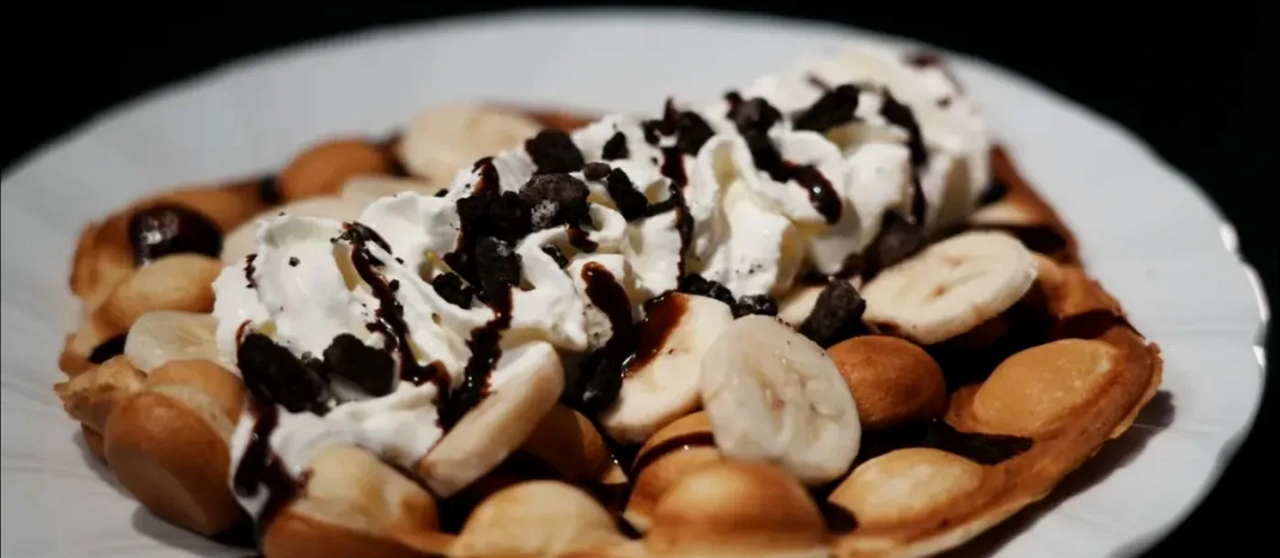 Bubble Waffel mit Toppings